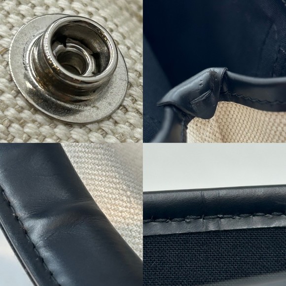 Balenciaga Navy Cabas XS Tote Bag White - Picture 6 of 8